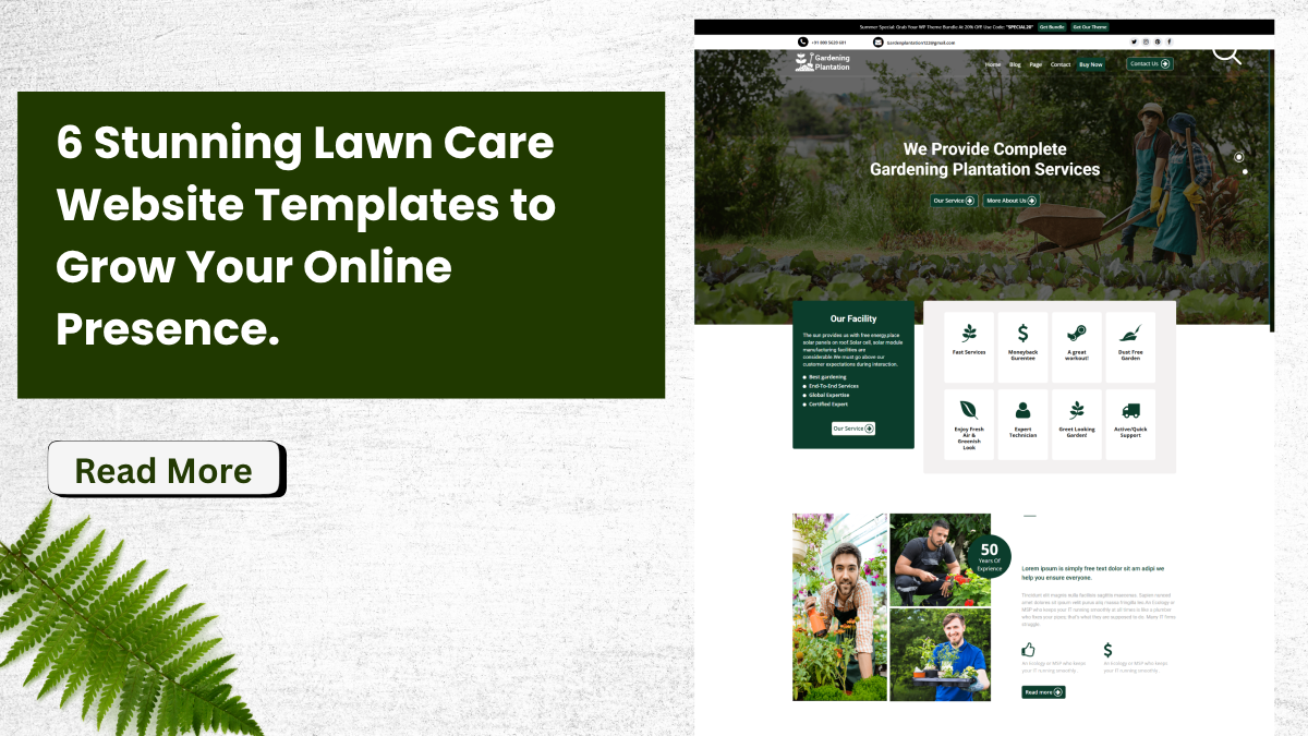 6 Stunning Lawn Care Website Templates to Grow Your Online Presence.