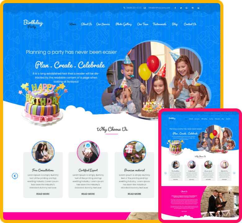 Birthday Party WordPress Theme