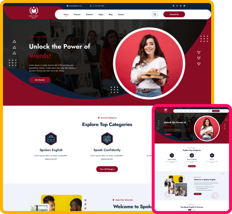 Spoken English WordPress Theme - ThemeIgnite