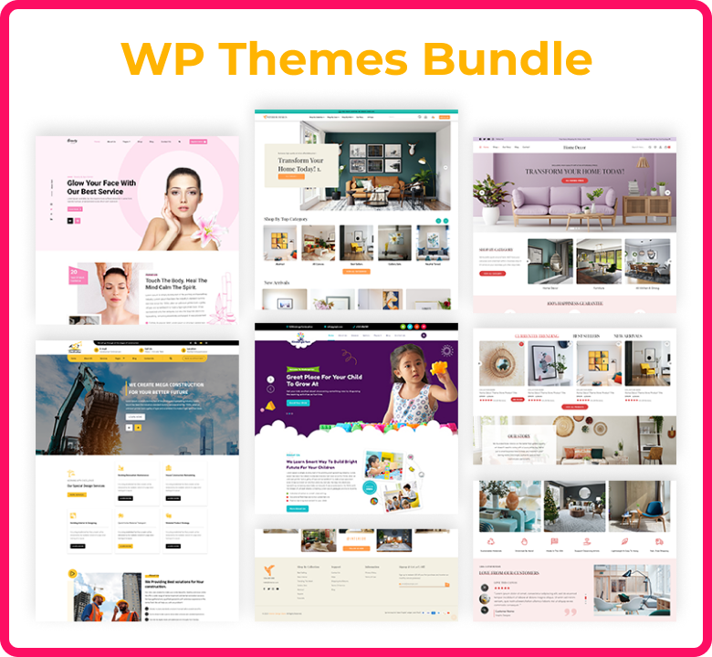 WP Themes Bundle website template previews collage