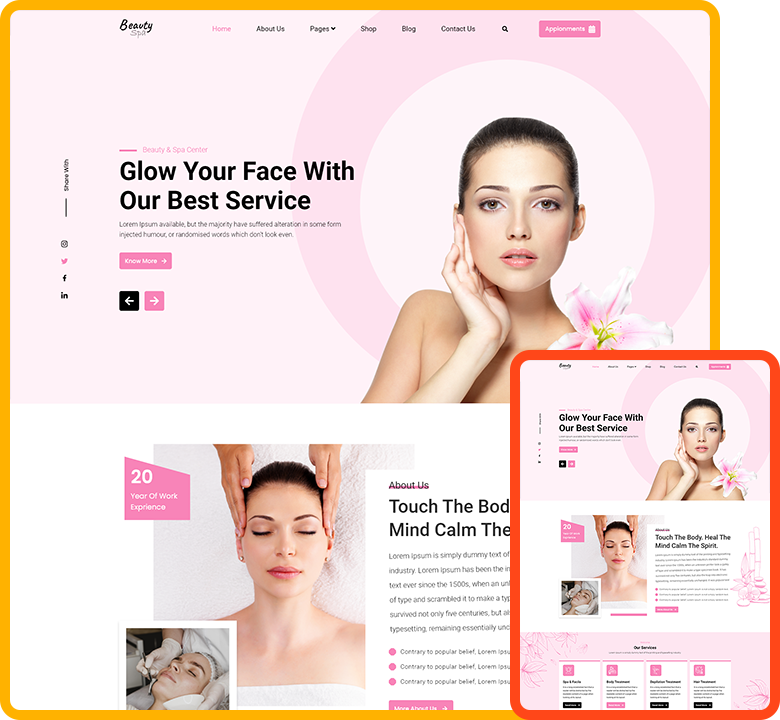 Ignite Beauty Spa Premium Theme Product Image