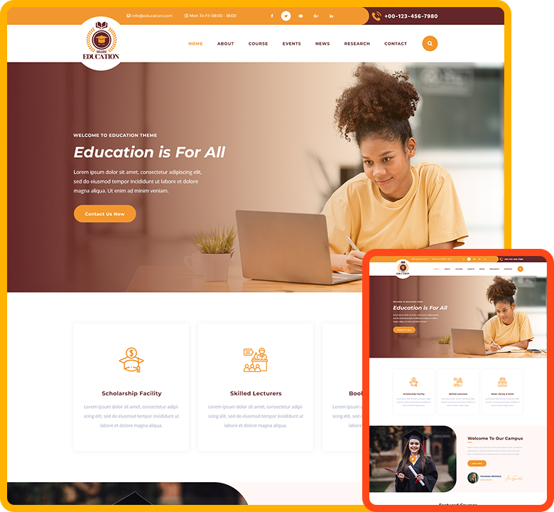 Edutation Theme Education WordPress Theme | Create Education Website