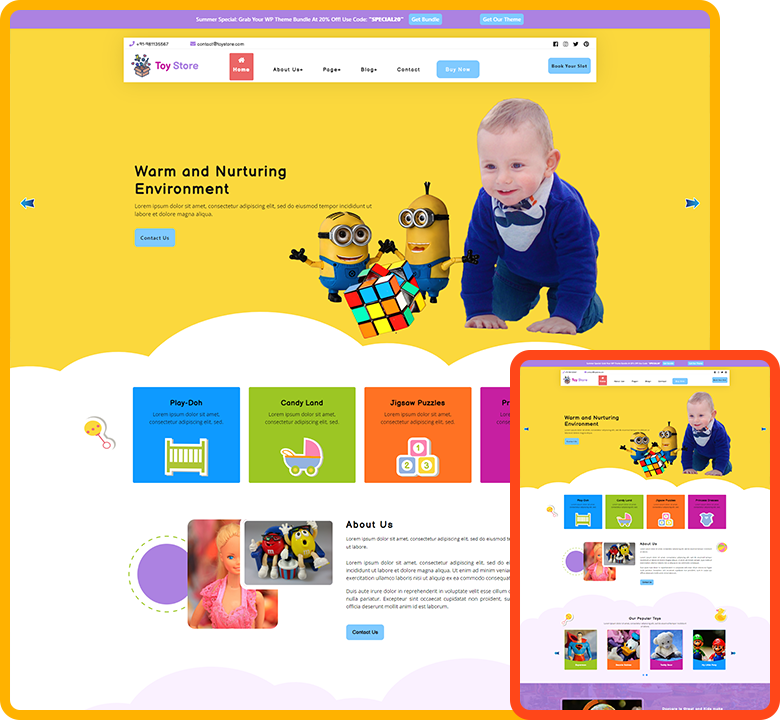 Free Kids WordPress Theme - ThemeIgnite