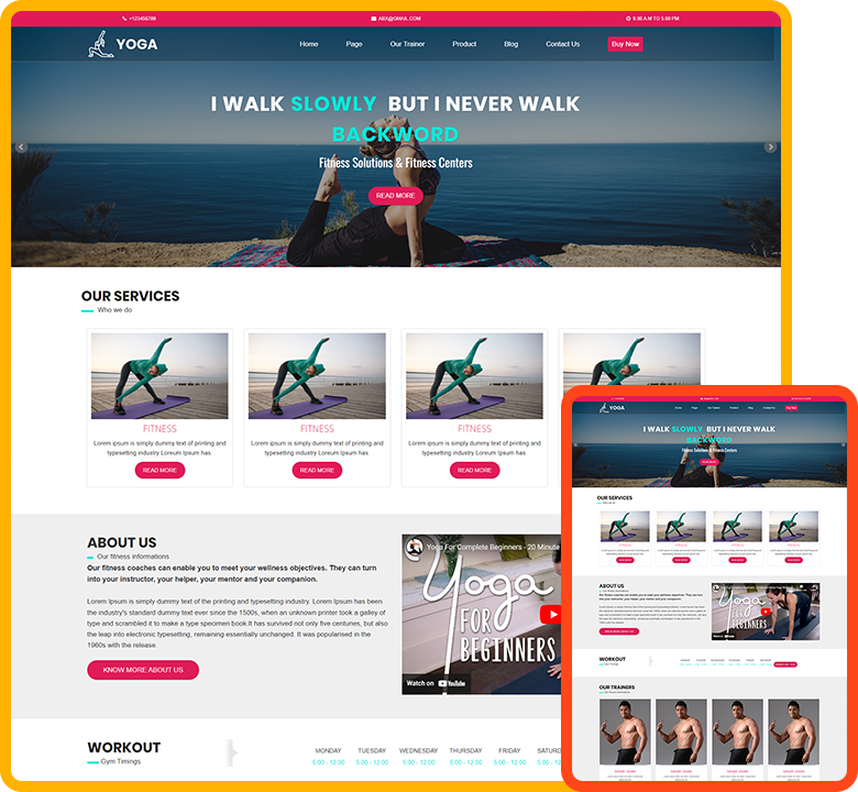 Free Yoga WordPress Theme - ThemeIgnite
