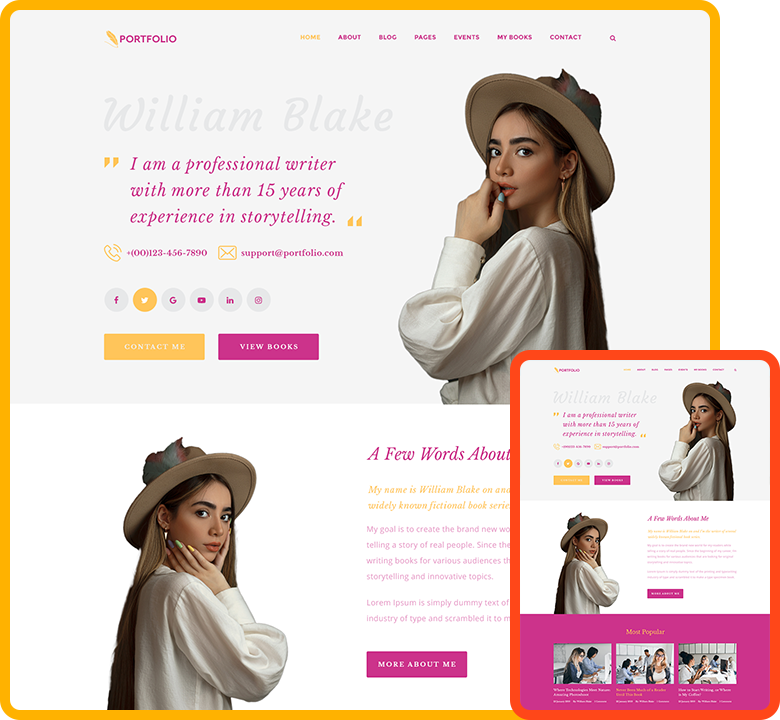 Free Portfolio WordPress Theme - ThemeIgnite