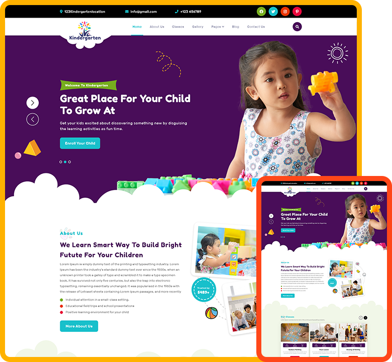 Ignite Kindergarten Premium Theme  Product Image 