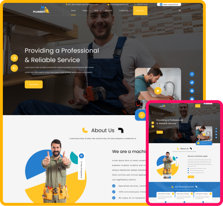 Free Plumber WordPress Theme - ThemeIgnite