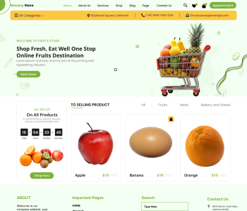 Free Grocery WordPress Theme Icon Image