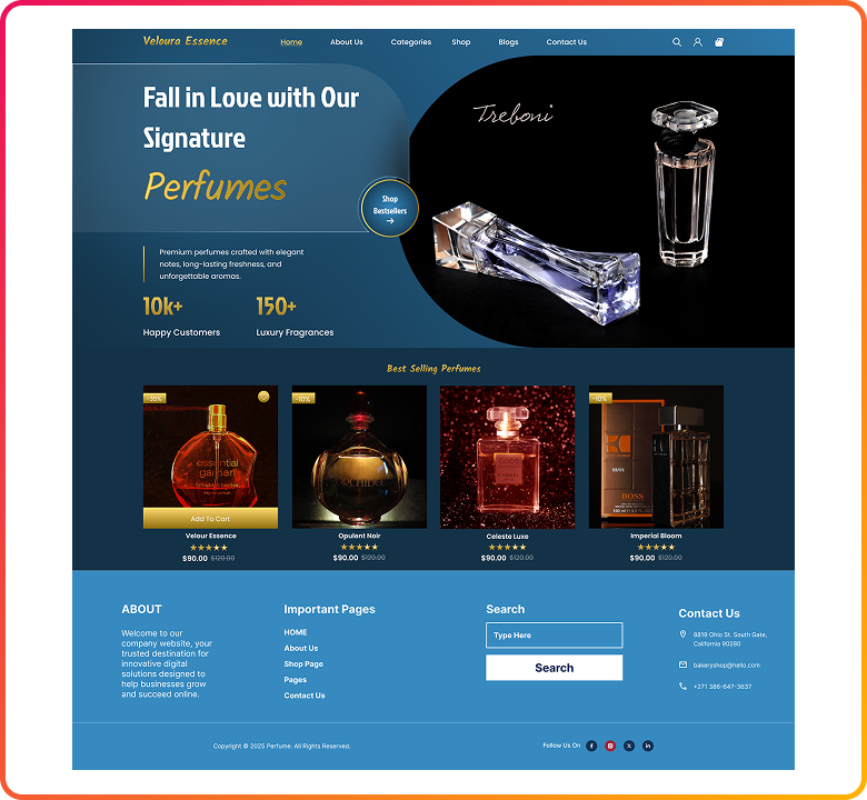 Free Perfume WordPress Theme
