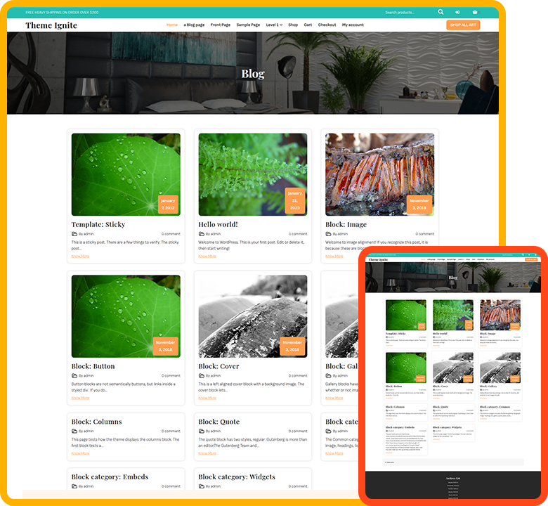 Free Interior WordPress Theme | Make Interior Design Website